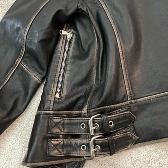 Bagatelle NYC Asymmetrical Studded Genuine Soft Leather Moto Jacket Size S - Picture 15 of 17